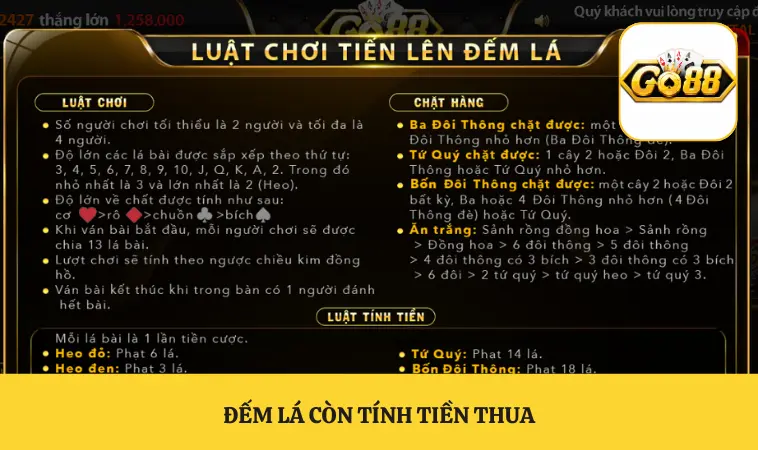Đếm lá còn tính tiền thua