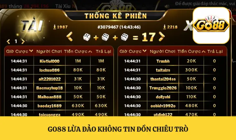 GO88 lừa đảo không tin đồn chiêu trò