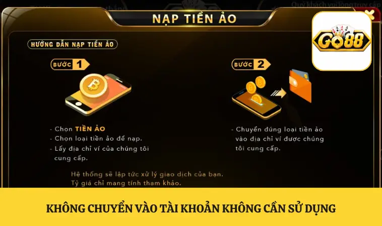 Không chuyển vào tài khoản không cần sử dụng