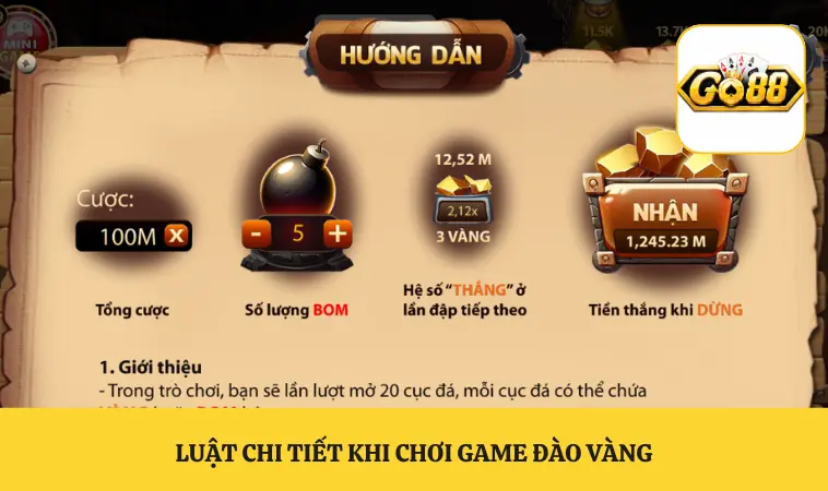 Đào Vàng GO88 Trải Nghiệm Kỹ Năng Cổ Điển Đỉnh Cao 2 Luật chi tiết khi chơi game Đào vàng