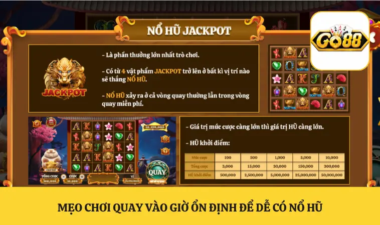 Mẹo chơi quay vào giờ ổn định để dễ có nổ hũ