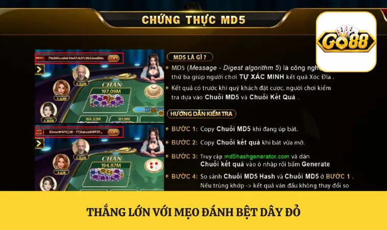 Xóc Đĩa Online GO88 Trực Tuyến Uy Tín Tỷ Lệ Thưởng Cao 3 Thắng lớn với mẹo đánh bệt dây đỏ