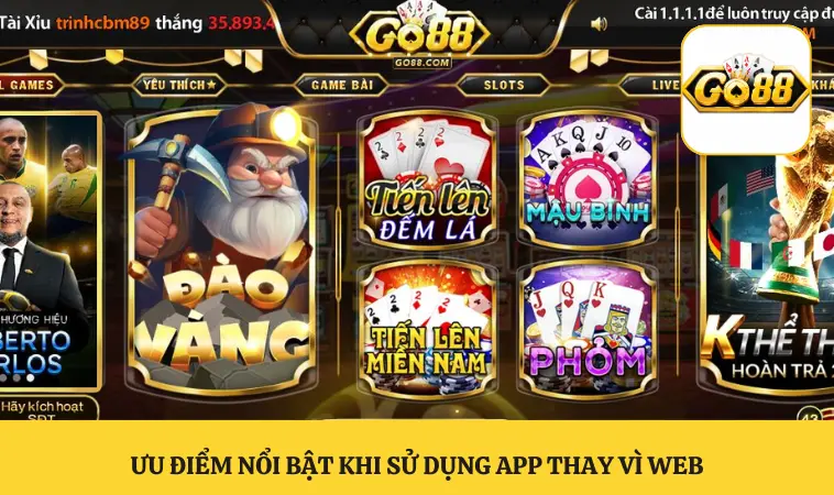 Ưu điểm nổi bật khi sử dụng app thay vì web